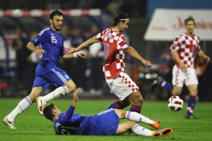 Croatia vs Greece football match