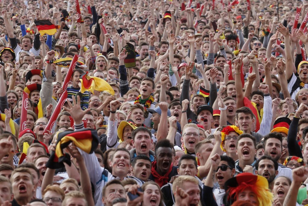 Germany Fans cheering their country in football match