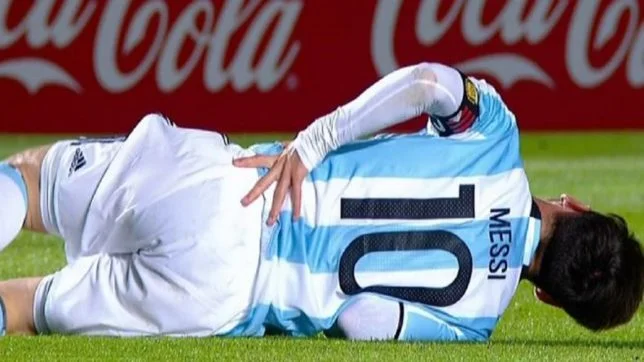 Lionel Messi injured while playing soccer game