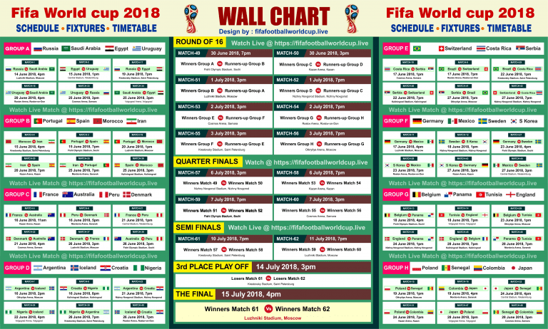 (Printable) Fifa World cup 2022 Fixtures & Schedule – Download PDF