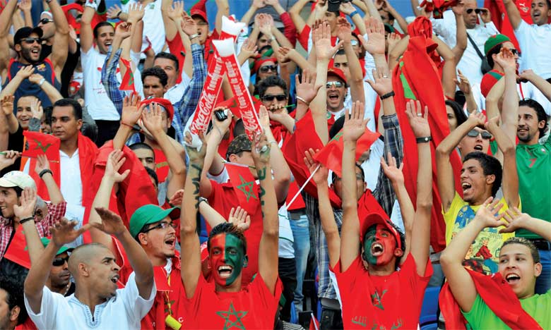 Morocco Fans with happy faces