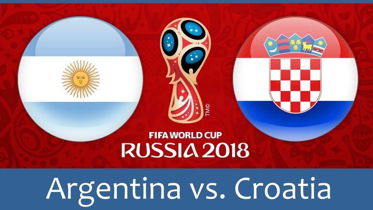 Argentina vs Croatia world cup match hd photos with both team flag