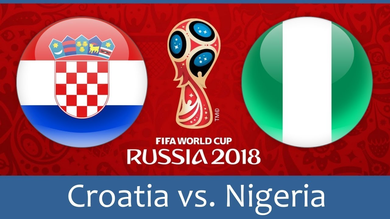 Croatia vs Nigeria Football world cup match hd photos with both team flag