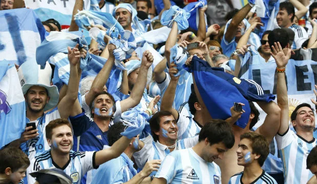 Football Crazy Argentina fans support their country in world cup