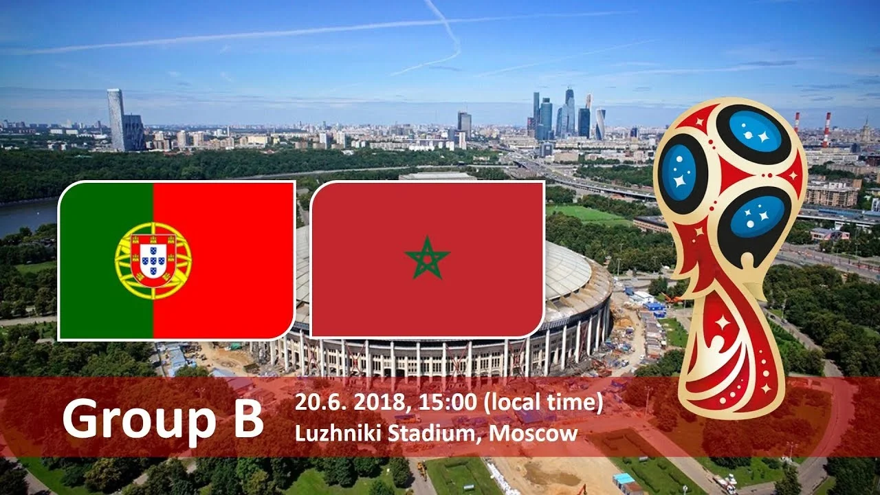 Portugal vs Morocco 2018 world cup football Game of 20 June