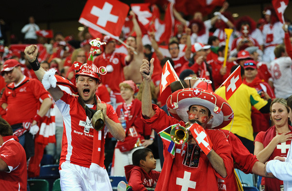 Switzerland Fans ready to support their country in World cup Events