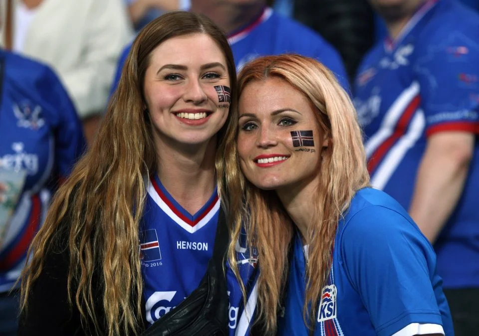 iceland football fans photo of glamerous girls