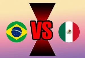 Brazil vs Mexico football match