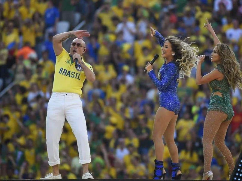Jennifer Lopez and Pitbull performance during the brazil 2014 opening ceremony