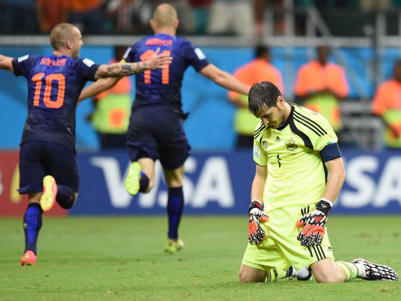 Spain lost 2014 world cup opening match against Netherlands