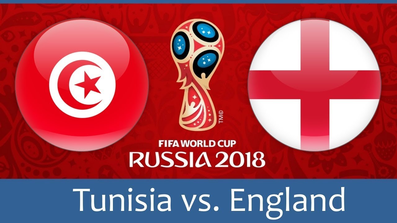 Tunisia vs England world cup match hd photos with both team flag