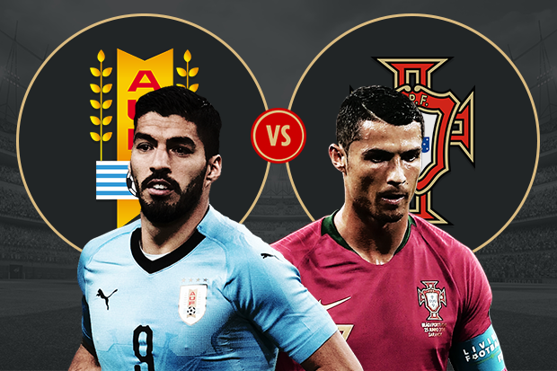 Uruguay vs portugal football world cup match of round of 16