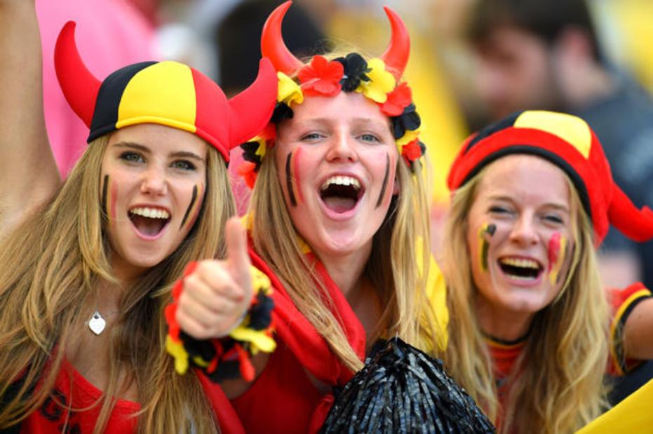 awesome looking belgium soccer fans