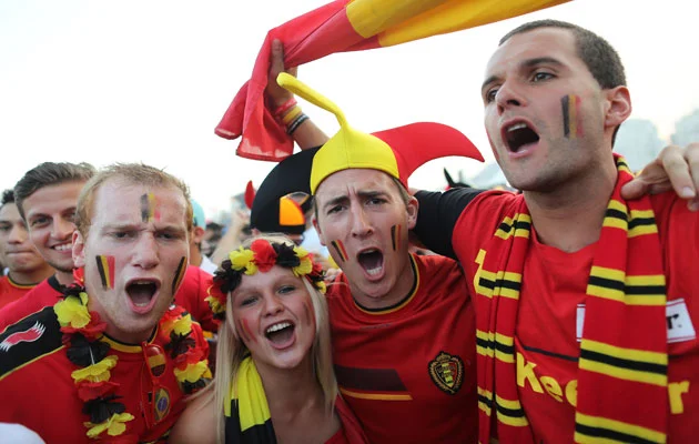 belgium football fans ready to cheer their nation in world cup tournament