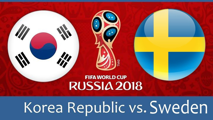sweden vs south korea world cup match hd photos with both team flag
