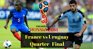 First Quarter Final Uruguay Vs France TV channel Listing – World cup 2018