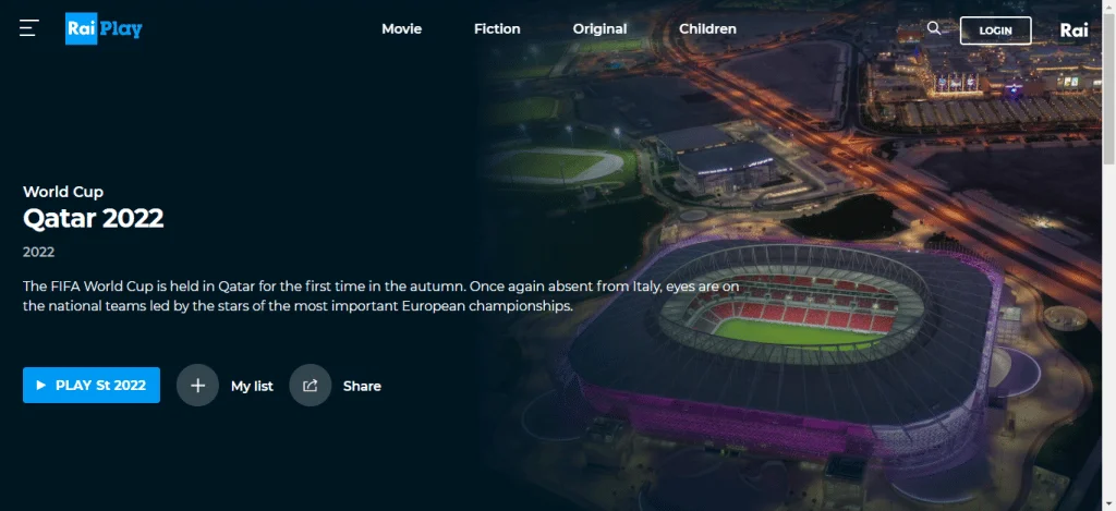 Stream fifa world cup raiplay.it outside italy Stream fifa world cup raiplay.it outside italy