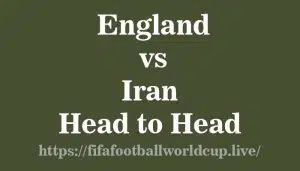 England vs Iran Head to Head, Recent Matches form