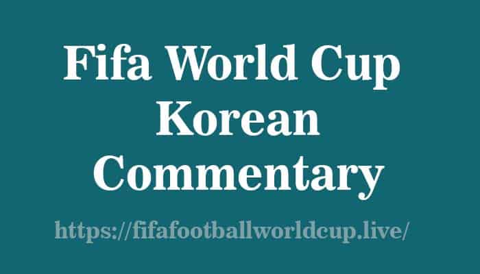 fifa world cup korean commentary
