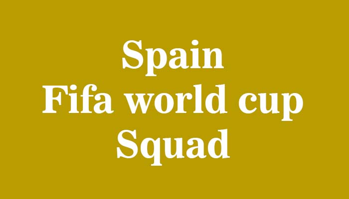 spain fifa world cup squad