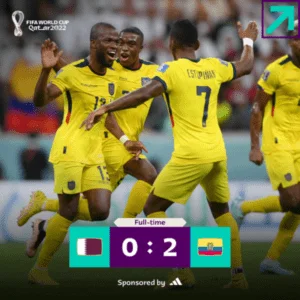 Ecuador win 2-0 against Host qatar in world cup opener